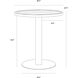 Merano 40 X 36 inch Black Outdoor Bar Table, Round