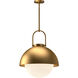 Harper 1 Light 15.75 inch Aged Gold Pendant Ceiling Light