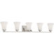 Treme 5 Light 41 inch Brushed Nickel Vanity Light Wall Light