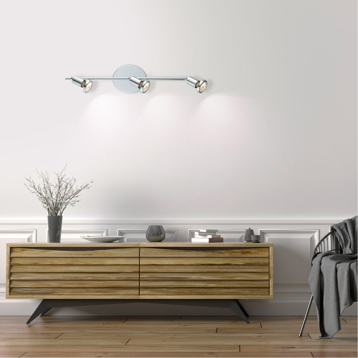 Buzz 3 Light 120 Chrome Track Light Ceiling Light