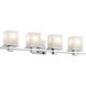 Tully 4 Light 32 inch Chrome Wall Mt Bath 4 Arm Wall Light