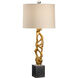 Frederick Cooper 38 inch 100.00 watt Gold Leaf/Natural Black Table Lamp Portable Light