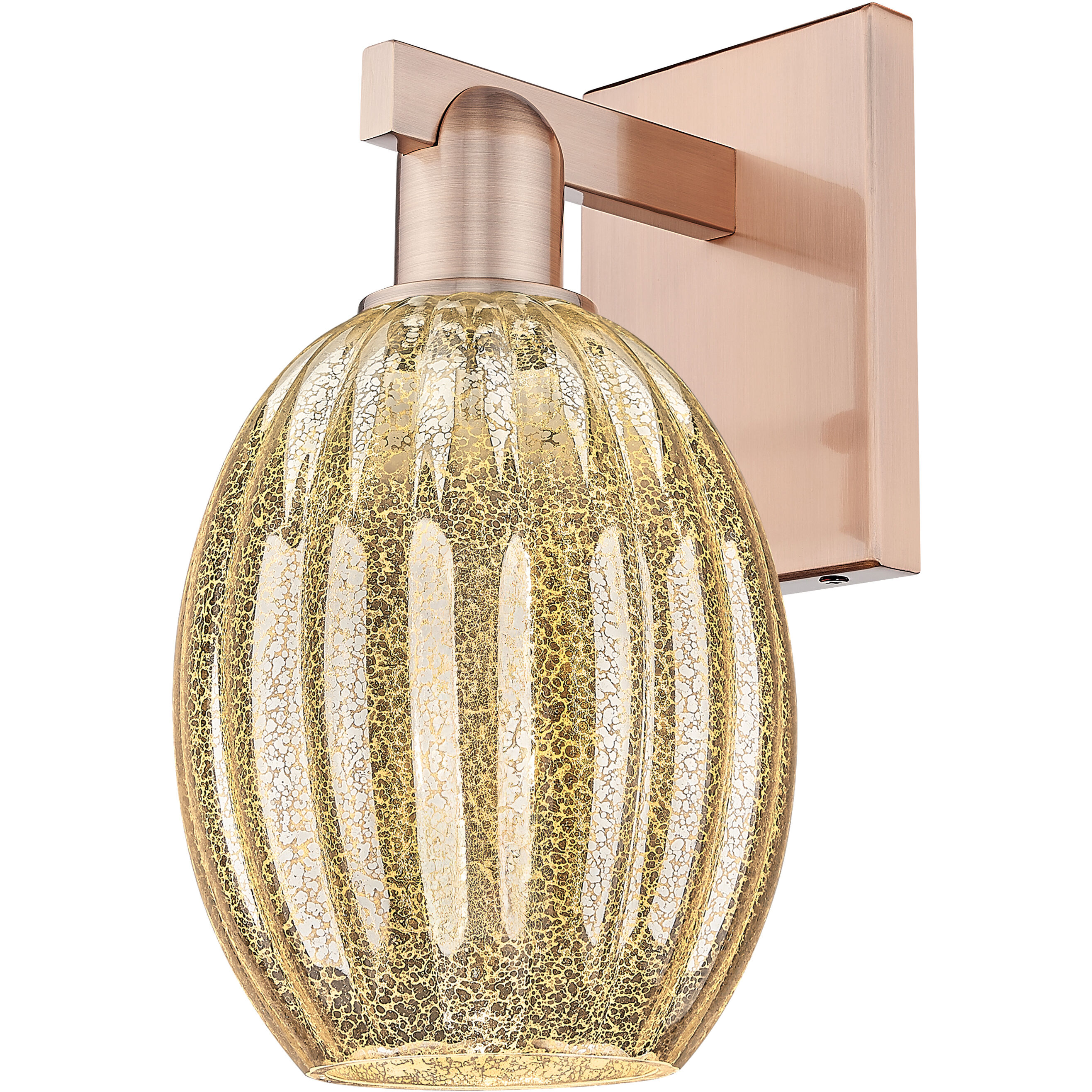 Preston Sconce Wall Light in Antique Copper, Mercury Glass