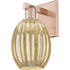 Preston Sconce Wall Light in Antique Copper, Mercury Glass