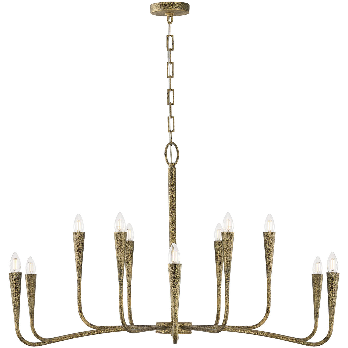 Savari 12 Light 46 inch Artisan Gold Chandelier Ceiling Light