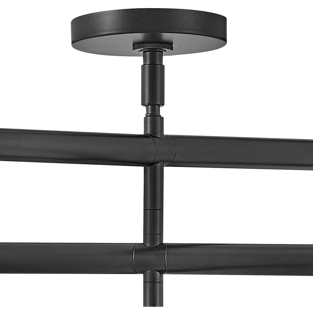 Millie LED 35.75 inch Black Chandelier Ceiling Light, Semi-Flush Mount