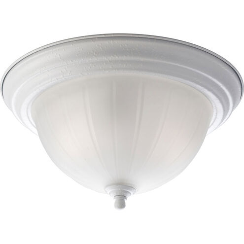Melon Glass 2 Light 13 inch White Close-to-Ceiling Ceiling Light in Bulbs Included, Fluorescent