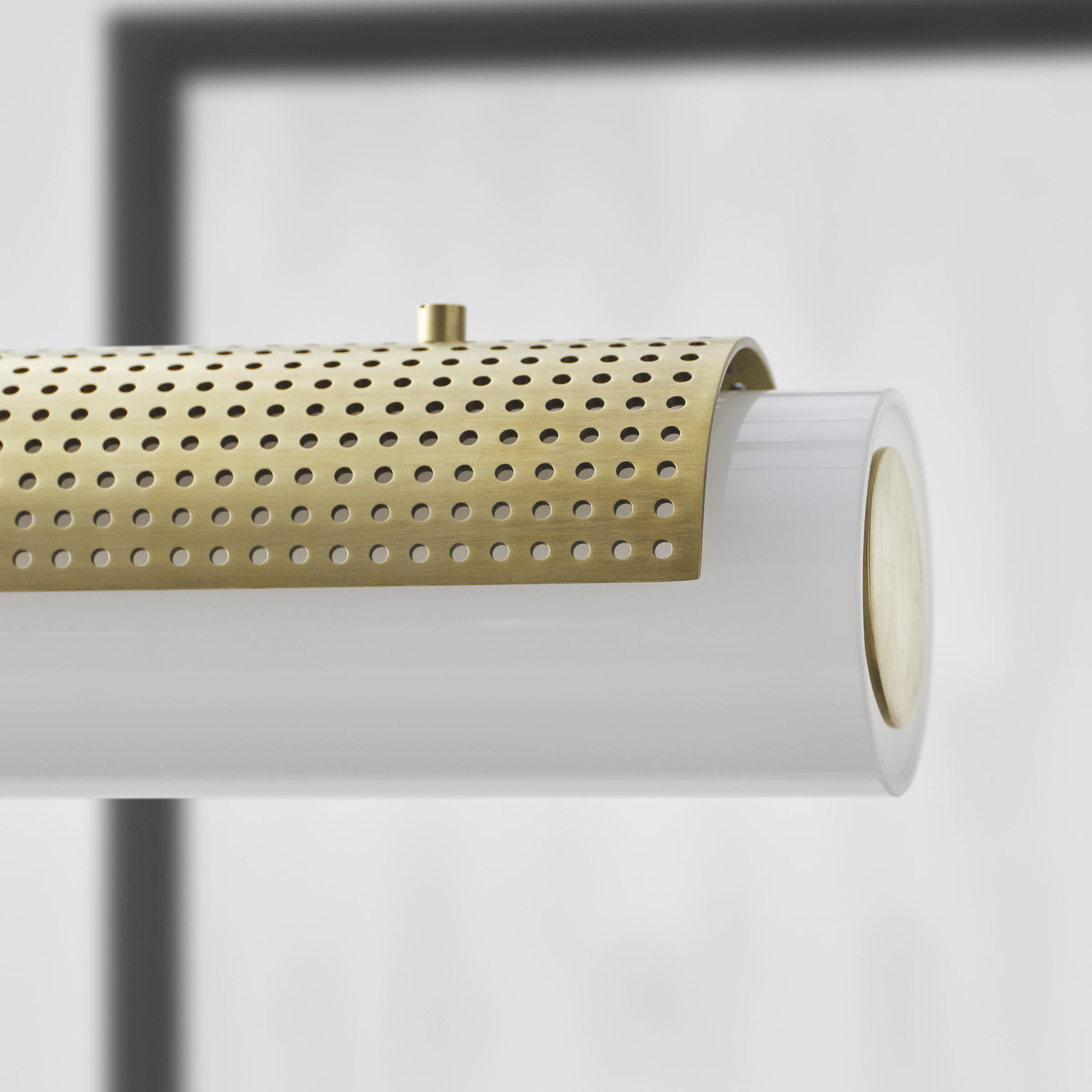 Kelly Wearstler Precision LED 50 inch Antique-Burnished Brass Linear Chandelier Ceiling Light, Large