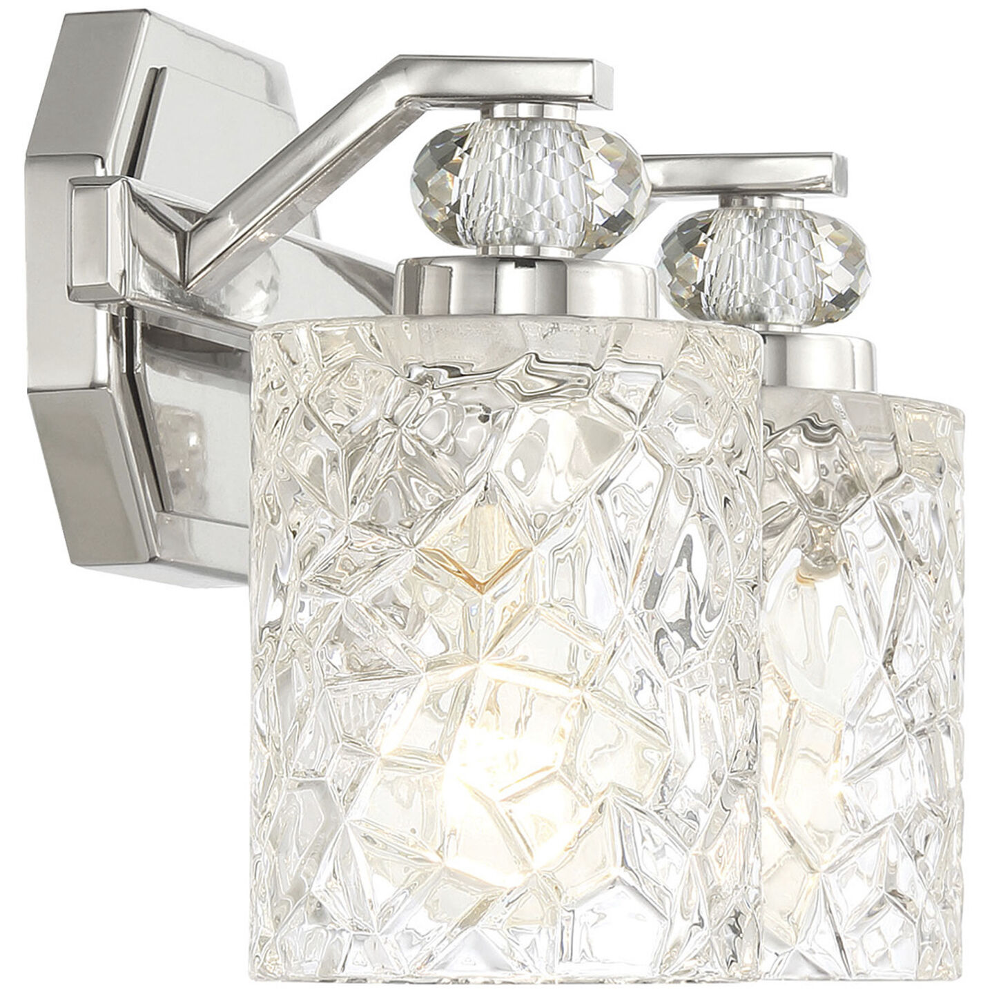 Crystal Kay 2 Light 15.88 inch Chrome Bath Vanity Wall Light