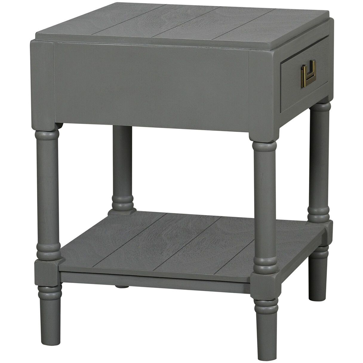 Samantha 20 X 15.75 inch Carbon Gray and Antique Gold Accent Table