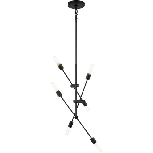 Sean Lavin Axis 6 Light 35.25 inch Midnight Black Chandelier Ceiling Light