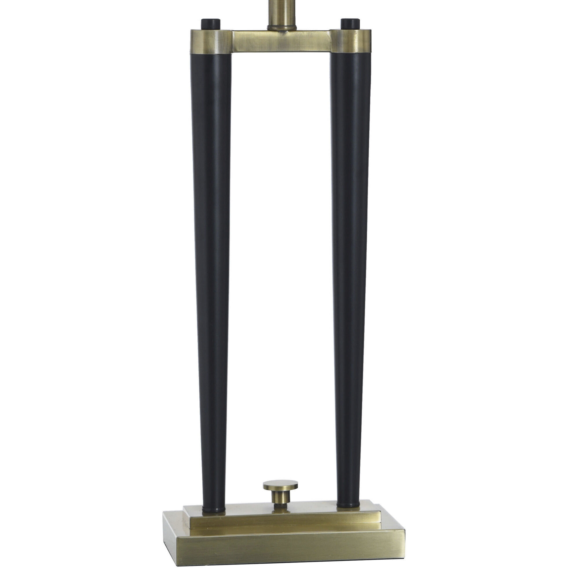 Black Deco 33 inch 60.00 watt Brushed Brass Table Lamp Portable Light