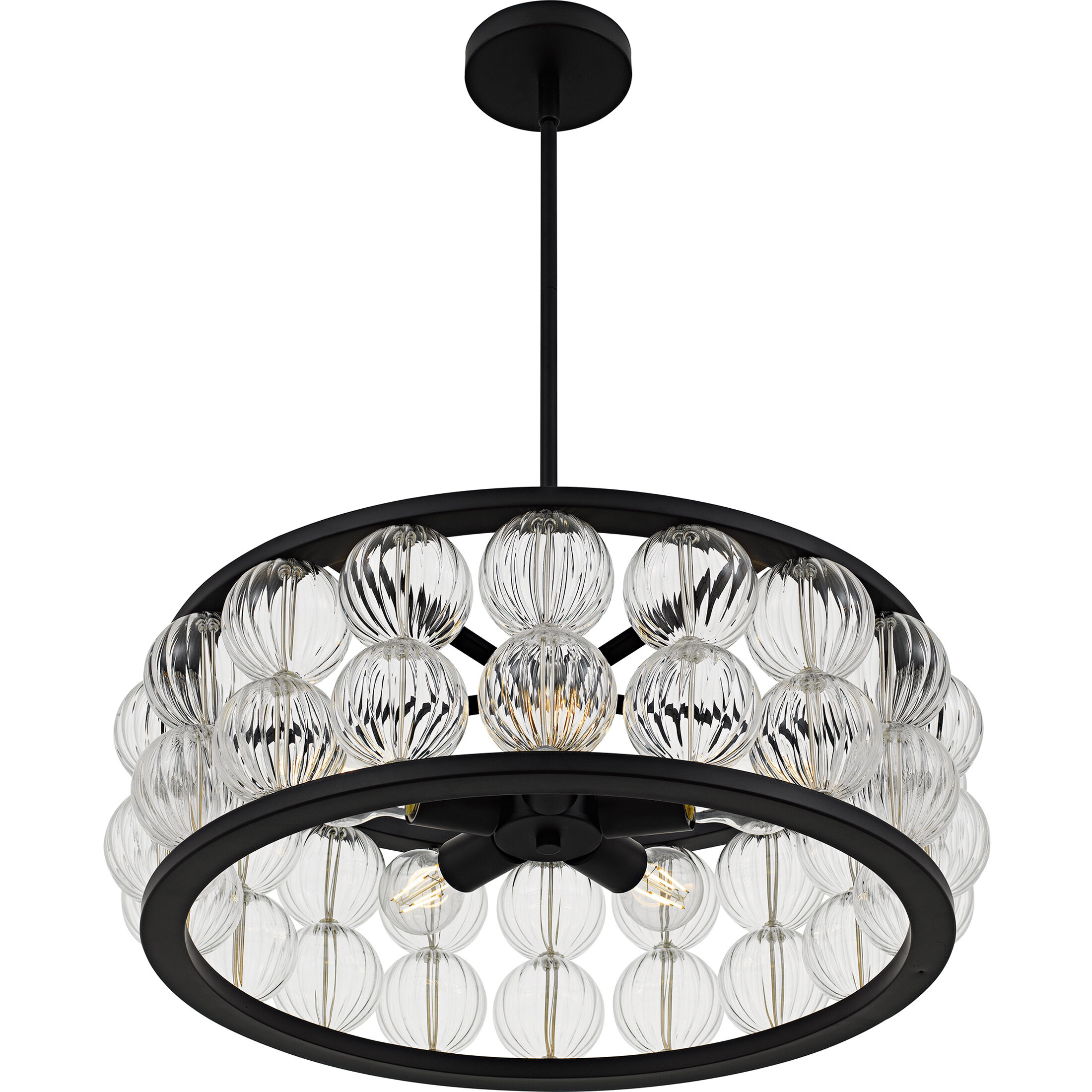 Terrarock 5 Light 23 inch Matte Black Pendant Ceiling Light, Large