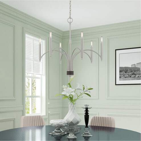 Wisteria 6 Light 26 inch Brushed Nickel Chandelier Ceiling Light