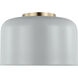 Malone 1 Light 10.75 inch Matte Grey Ceiling Flush Mount Ceiling Light