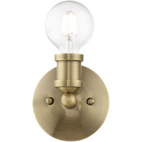 Lansdale 1 Light 5 inch Antique Brass Single Vanity Sconce Wall Light, Single