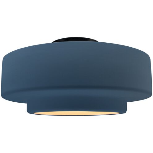Radiance 1 Light 14.5 inch Midnight Sky and Matte Black Semi Flush Ceiling Light
