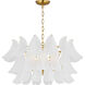 C&M by Chapman & Myers Chloe 5 Light 31.75 inch Burnished Brass Chandelier Ceiling Light