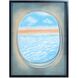 Plane Window III Light Blue with Gloss Black Framed Wall Art