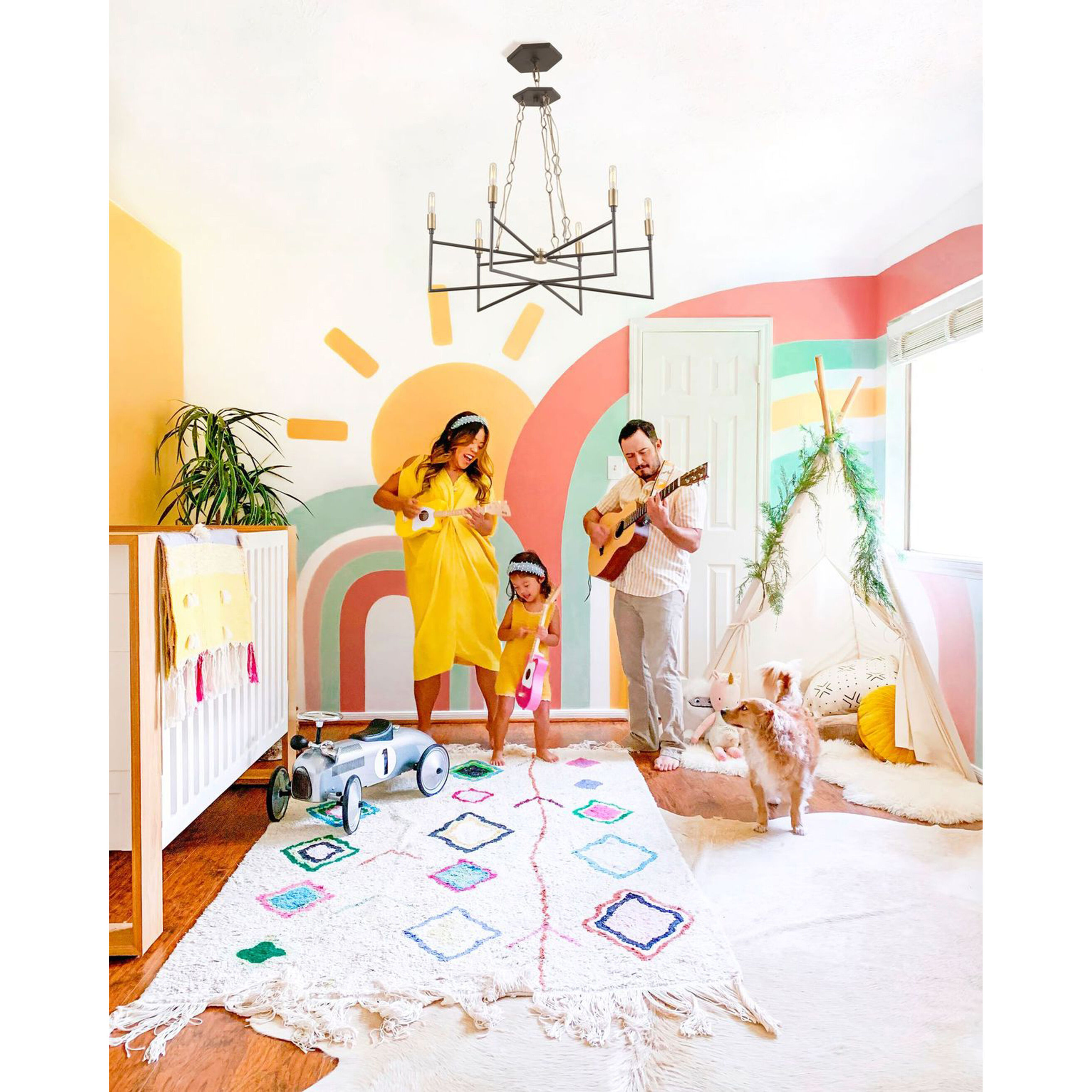 Bodie 6 Light 26 inch Havana Gold and Carbon Chandelier Ceiling Light