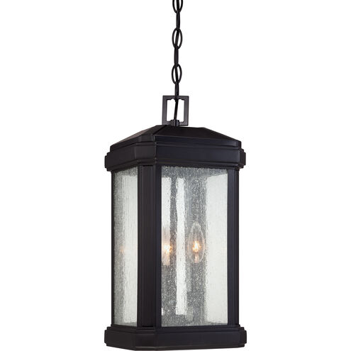 Trumbull 3 Light 9 inch Mystic Black Outdoor Hanging