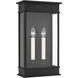 C&M by Chapman & Myers Cupertino 2 Light 22.75 inch Textured Black Outdoor Wall Lantern