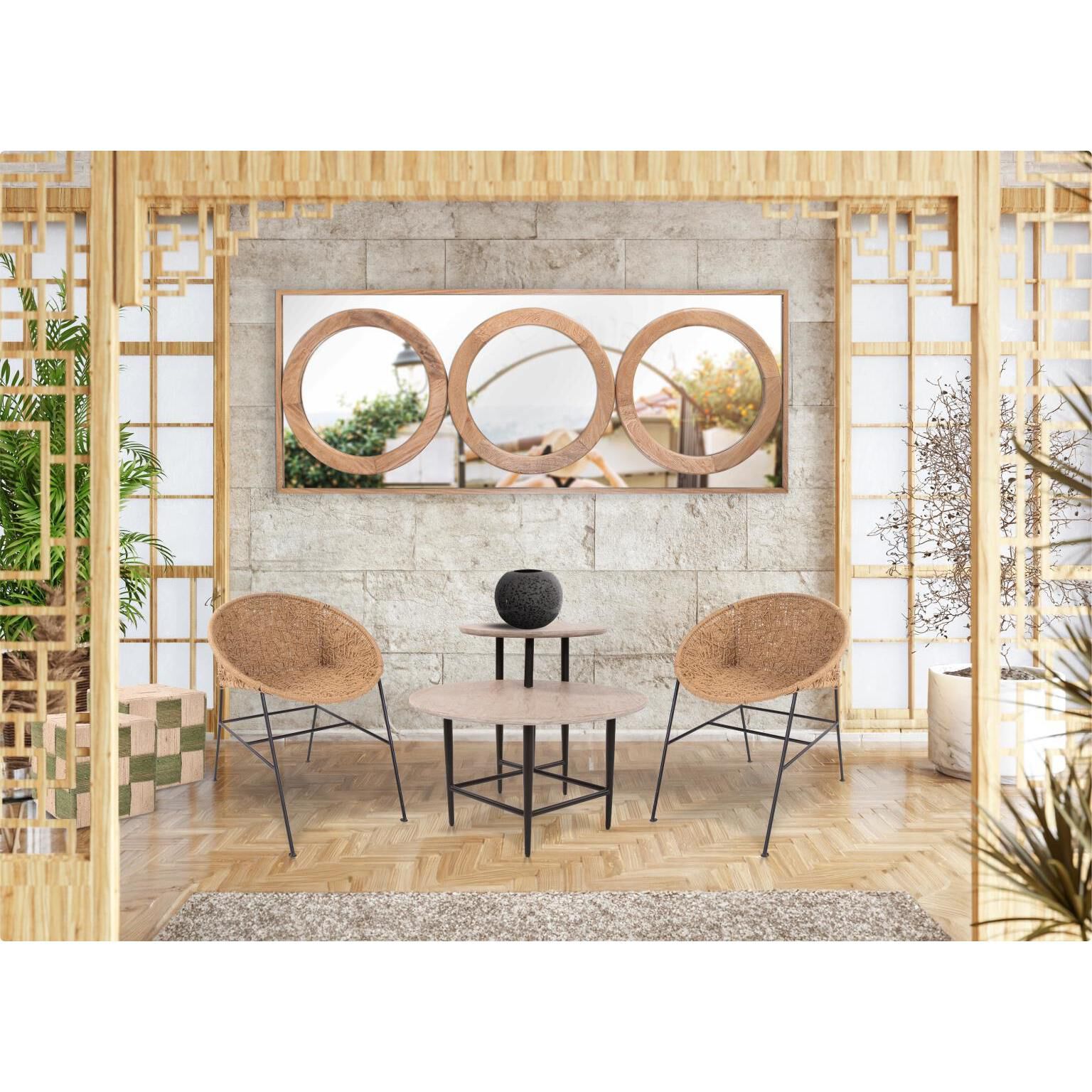 Balwani 71 X 31.5 inch Natural Mirror