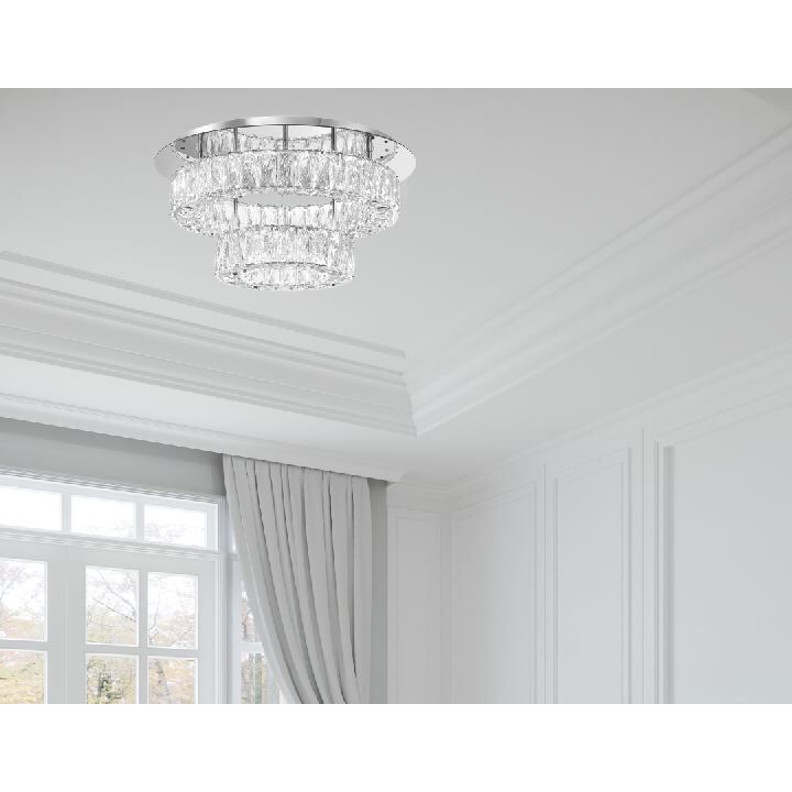 Kinsley 1 Light 20 inch Polished Chrome Flush Ceiling Light