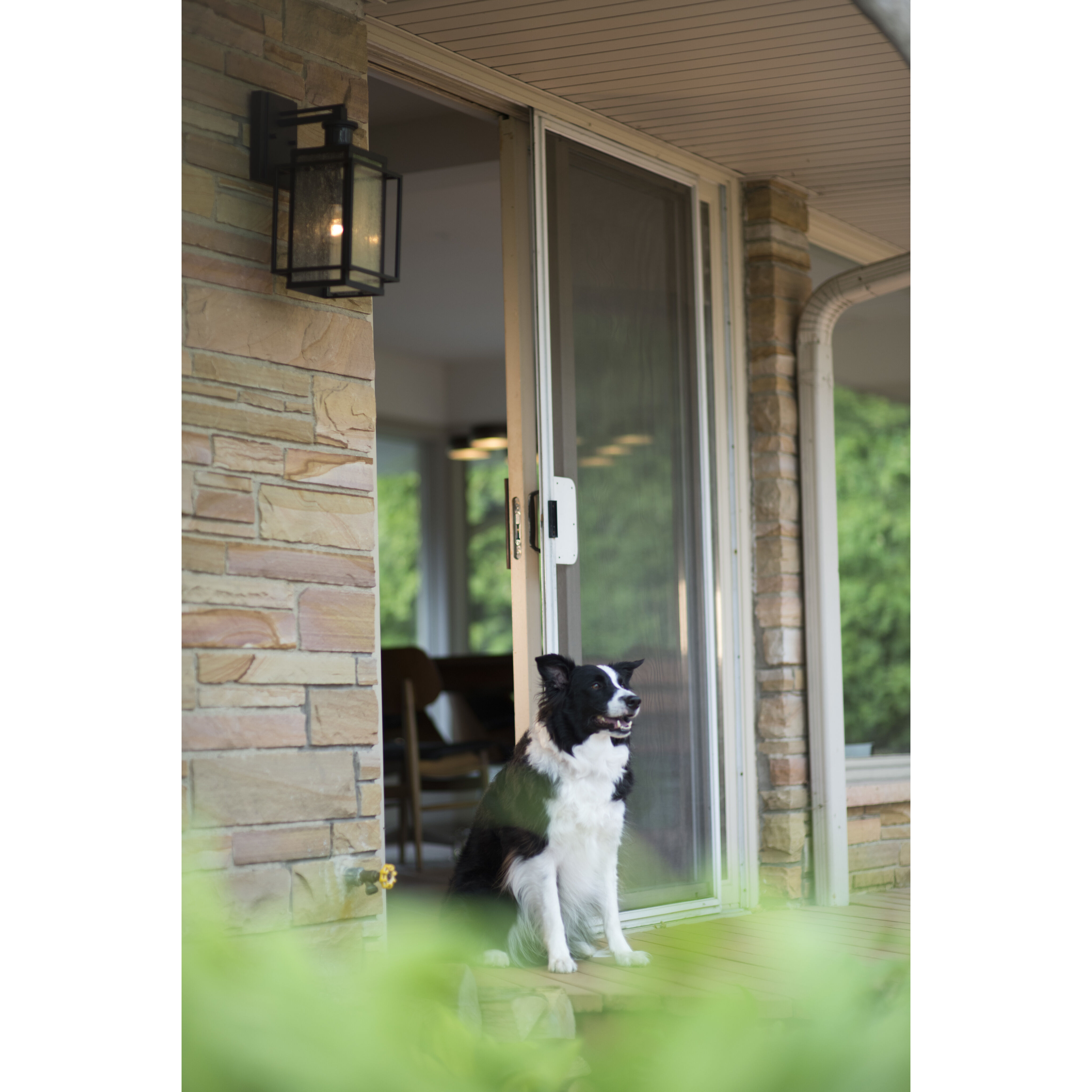 Hyde Park Espresso Bronze Outdoor Motion Sensor, Dualux