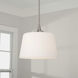 Presley 1 Light 11.75 inch Brushed Nickel Semi-Flush Mount Ceiling Light, Convertible Dual Mount