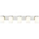 Burk 5 Light 38 inch Brushed Nickel Bath Vanity Light Wall Light
