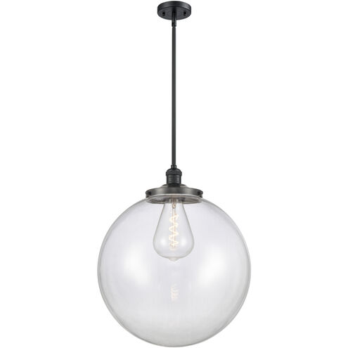 Franklin Restoration Beacon LED 18 inch Matte Black Pendant Ceiling Light in Clear