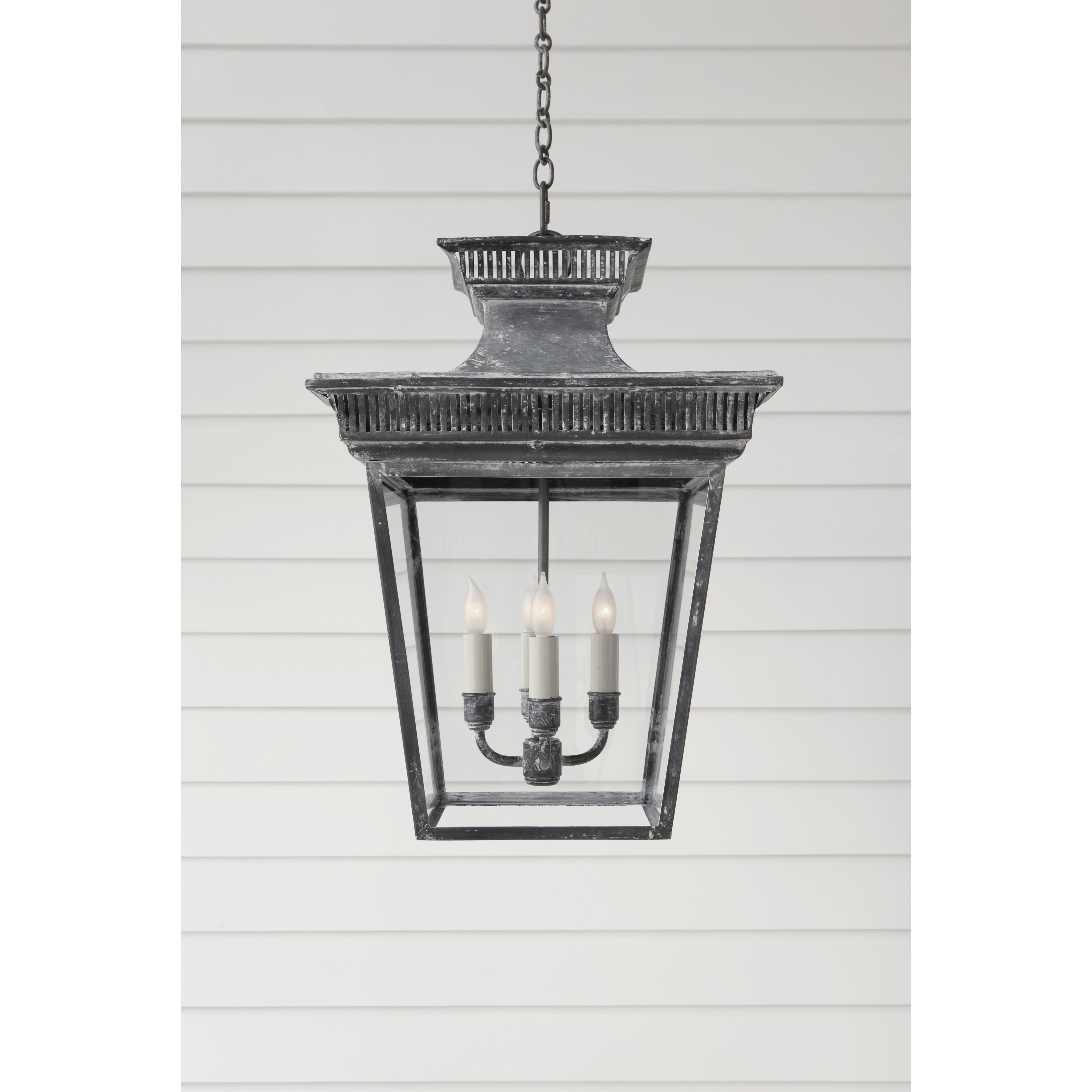 Chapman & Myers Elsinore 4 Light 14.5 inch Weathered Zinc Lantern Pendant Ceiling Light, Medium
