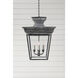 Chapman & Myers Elsinore 4 Light 14.5 inch Weathered Zinc Lantern Pendant Ceiling Light, Medium