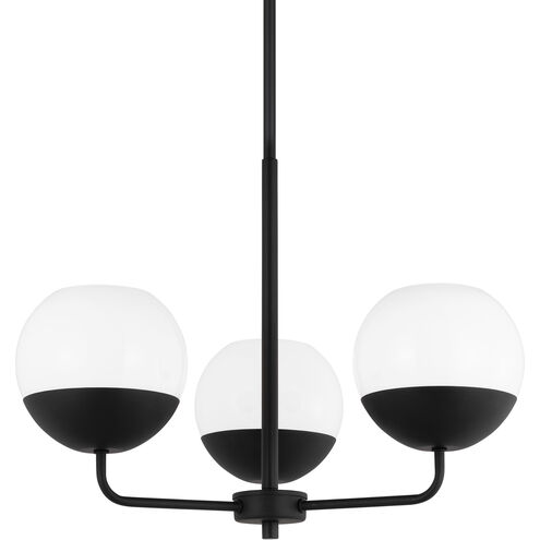 Alvin 3 Light 20.25 inch Midnight Black Chandelier Ceiling Light