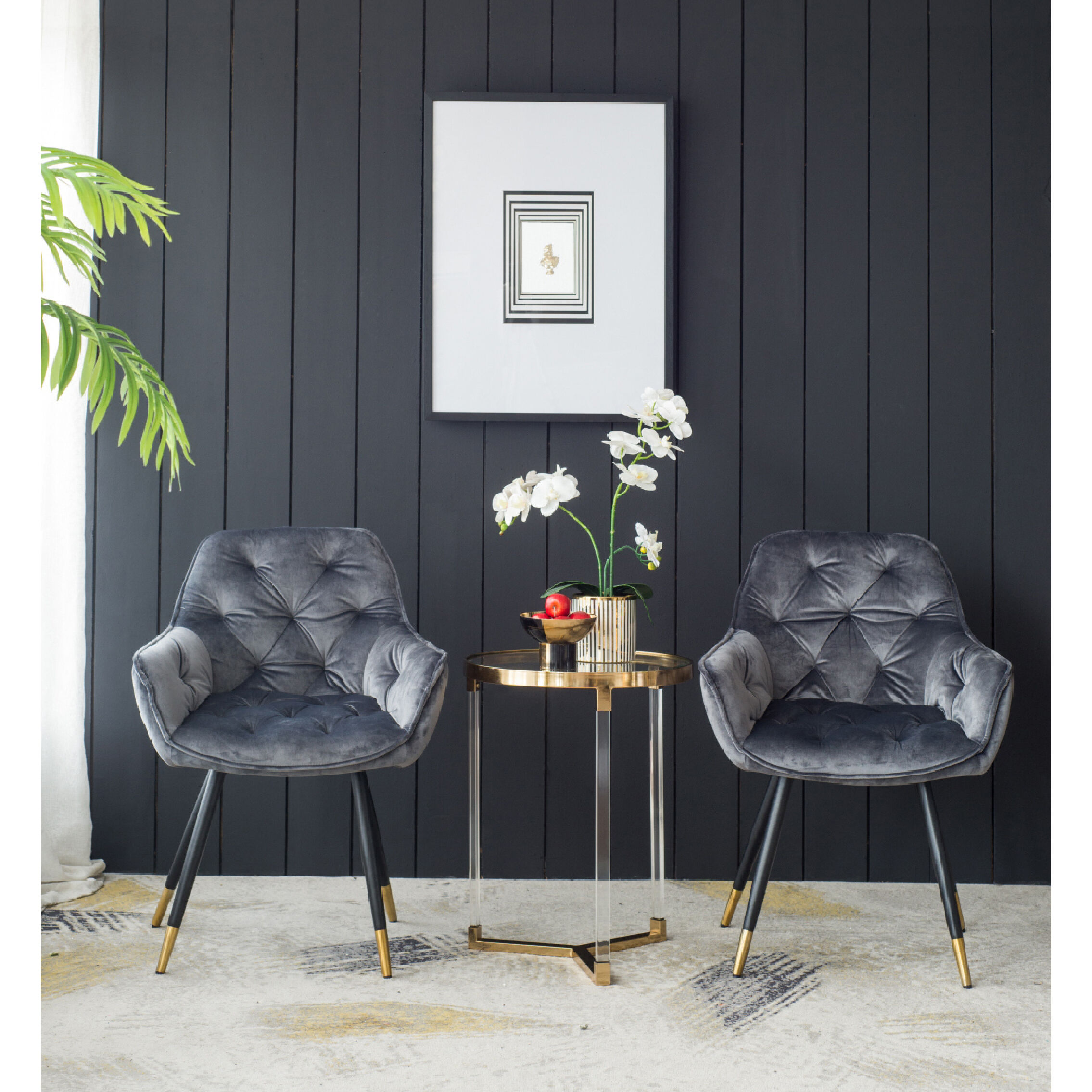 Verrill Gold/Clear Accent Table