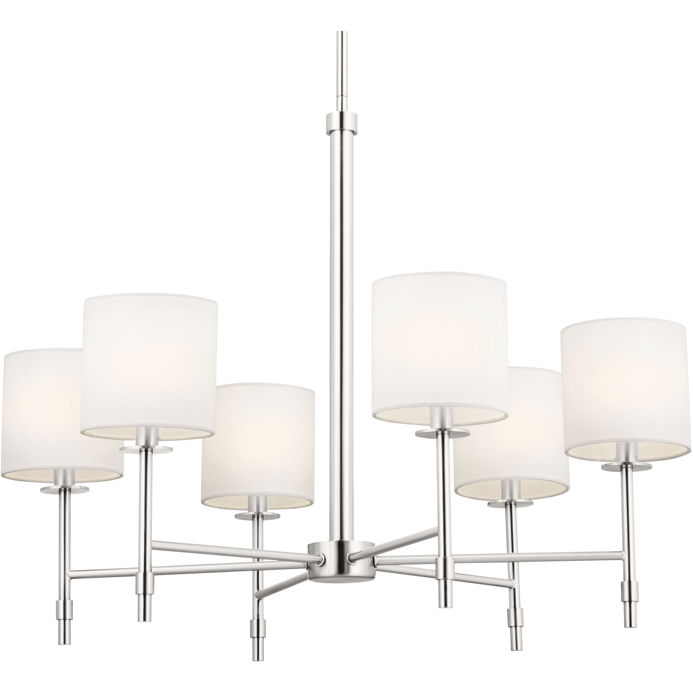 Ali 6 Light 28 inch Polished Nickel Chandelier Ceiling Light