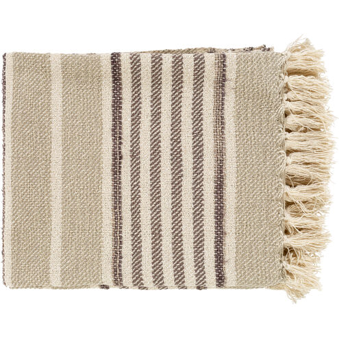 Beau 60 X 50 inch Light Beige Throw, Rectangle