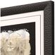Abstract Collection Modern Rubbed Matte Espresso Wood With Honeycomb Embossing Framed Art