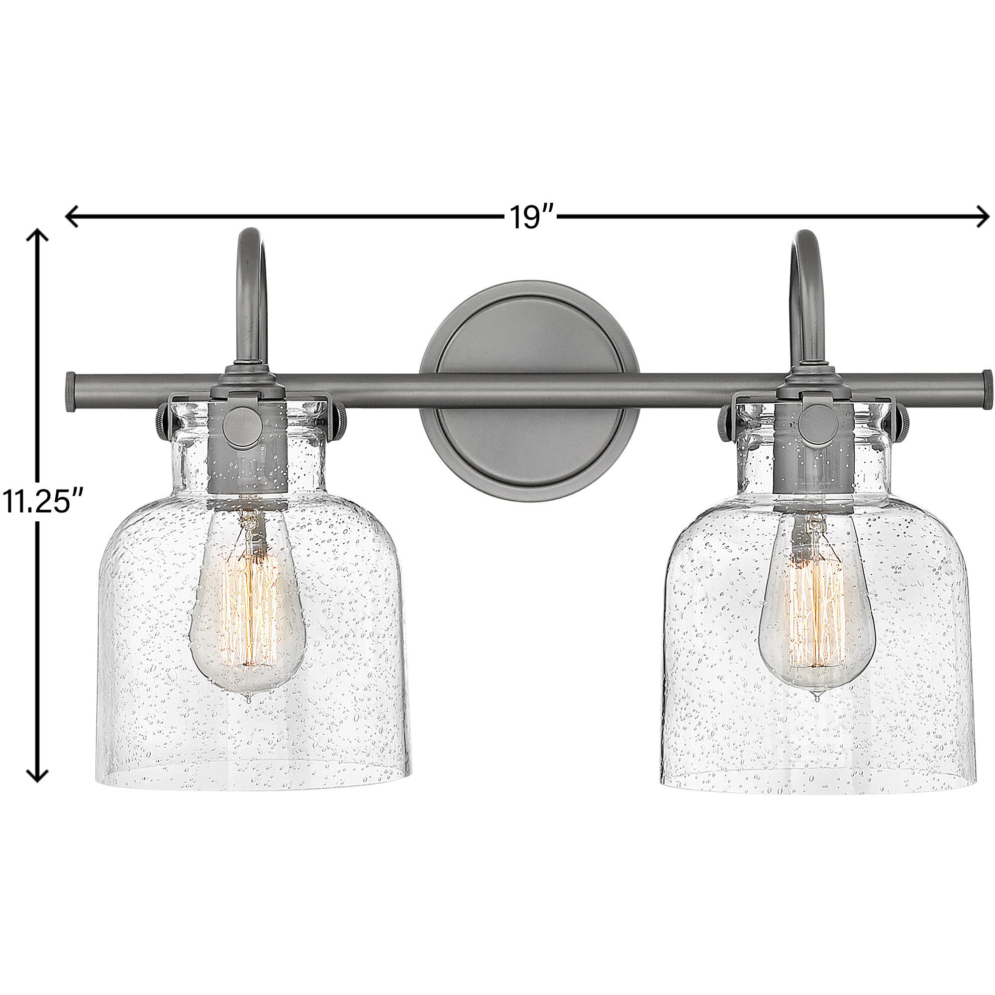 Congress 2 Light 19 inch Antique Nickel Vanity Light Wall Light