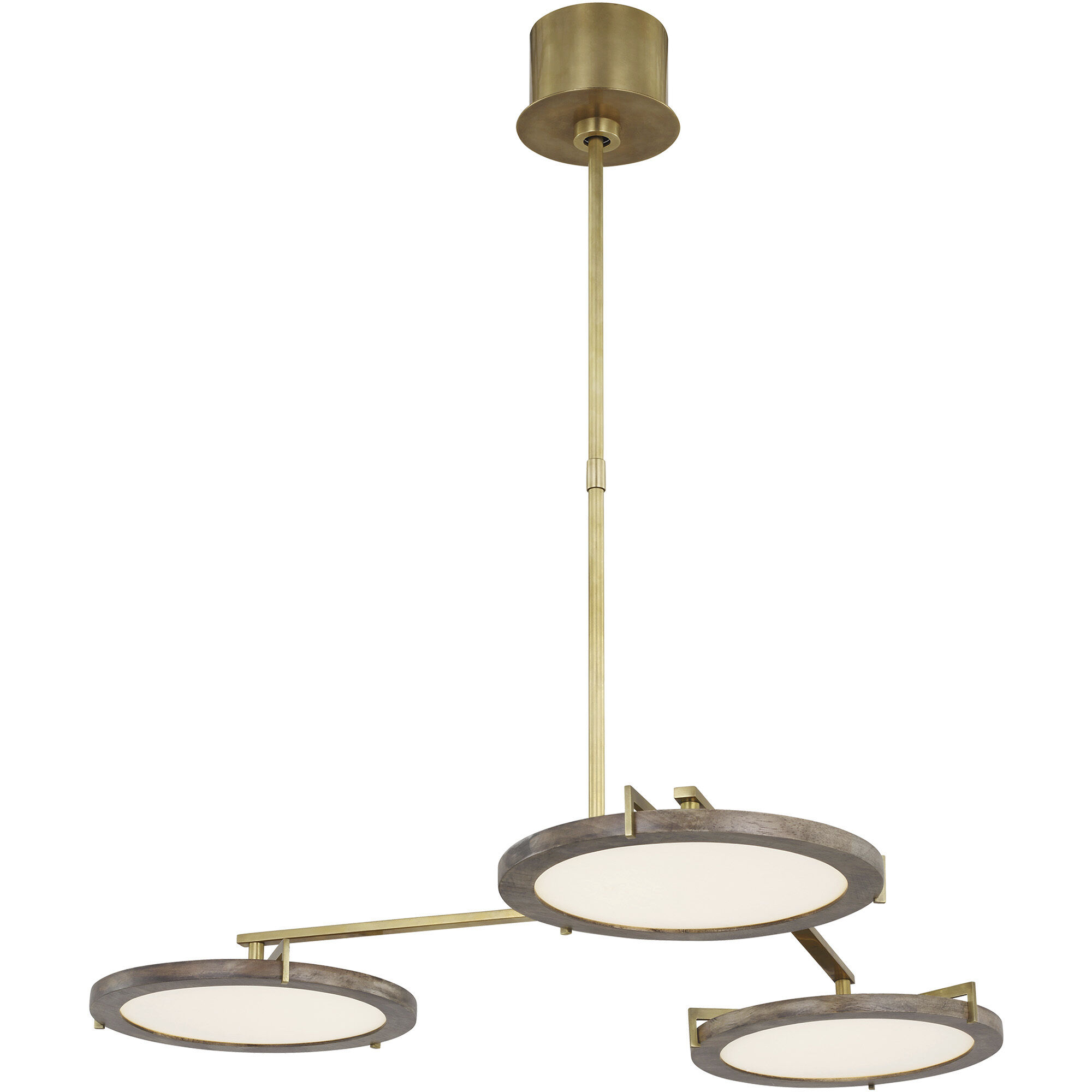 Clodagh Shuffle LED 26.9 inch Natural Brass Chandelier Ceiling Light