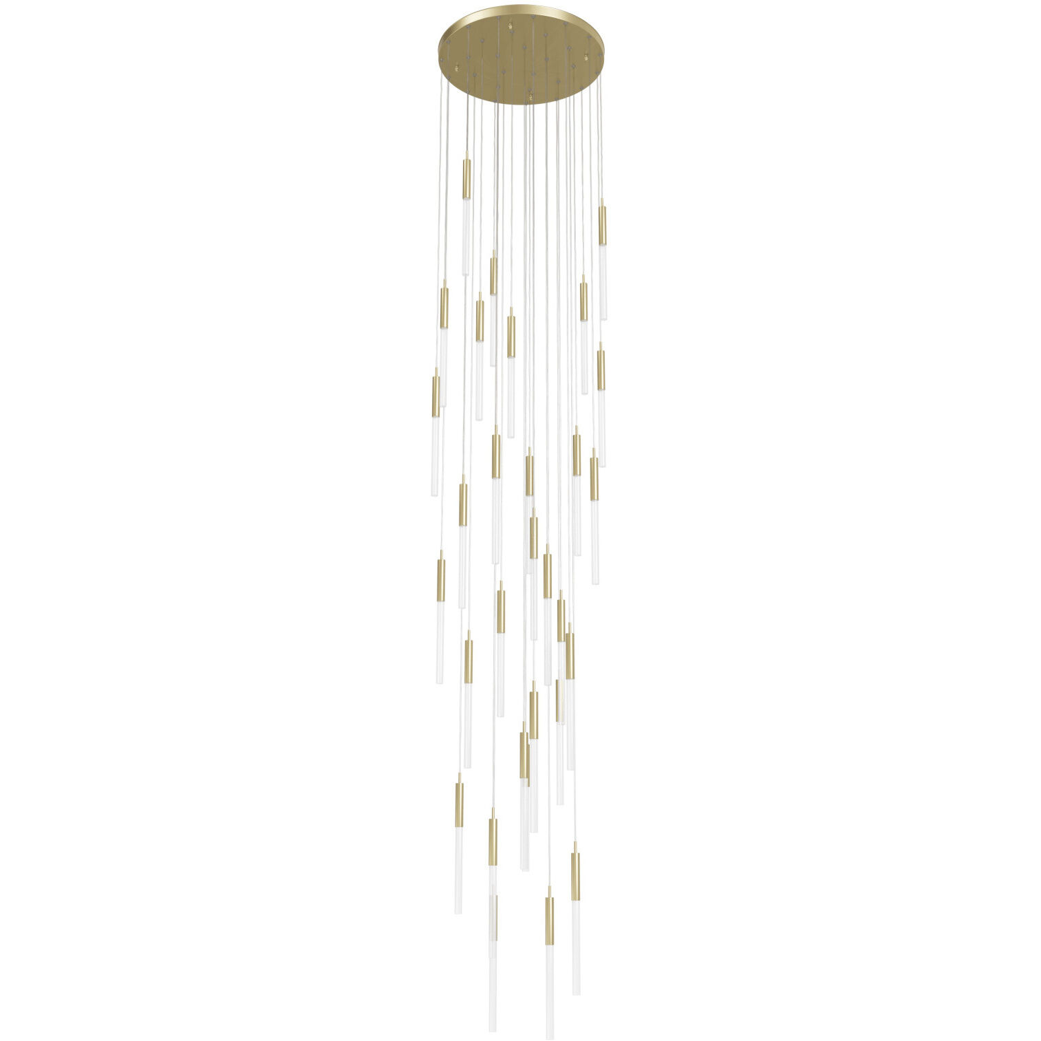 Main St. LED 30 inch Brushed Brass Pendant Ceiling Light in Frosted
