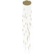 Main St. LED 30 inch Brushed Brass Pendant Ceiling Light in Frosted