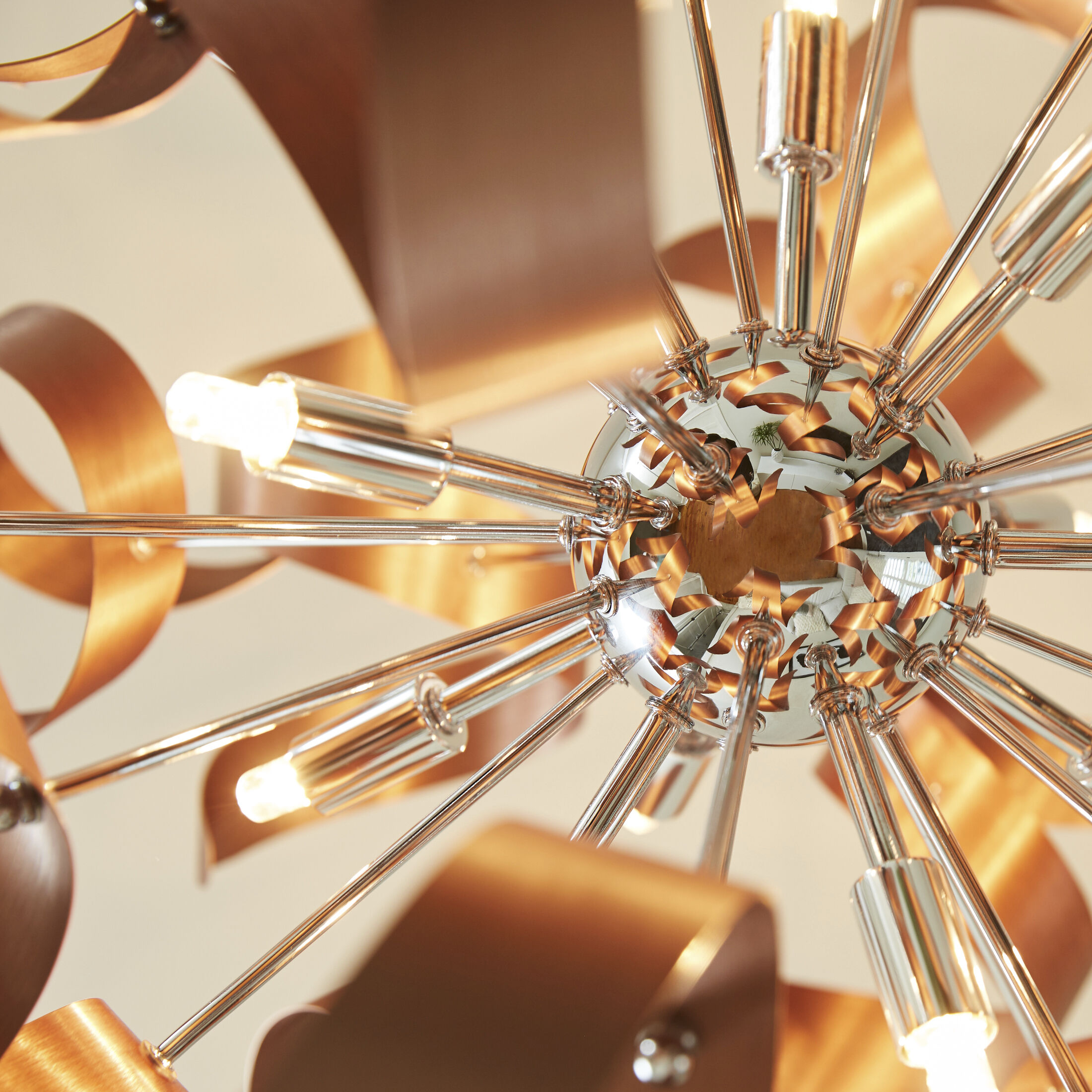Quoizel Ribbons 12 Light Pendant in Satin Copper RBN2823SG