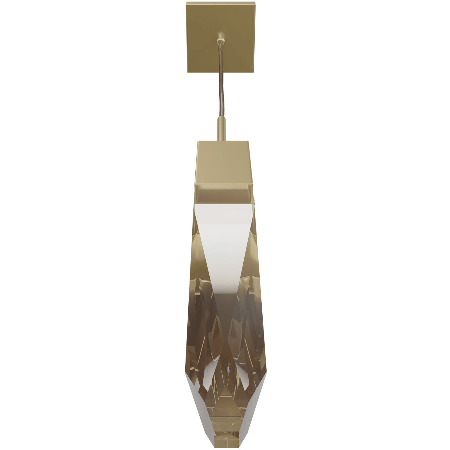Aspen LED 2 inch Brushed Brass Pendant Ceiling Light in Clear