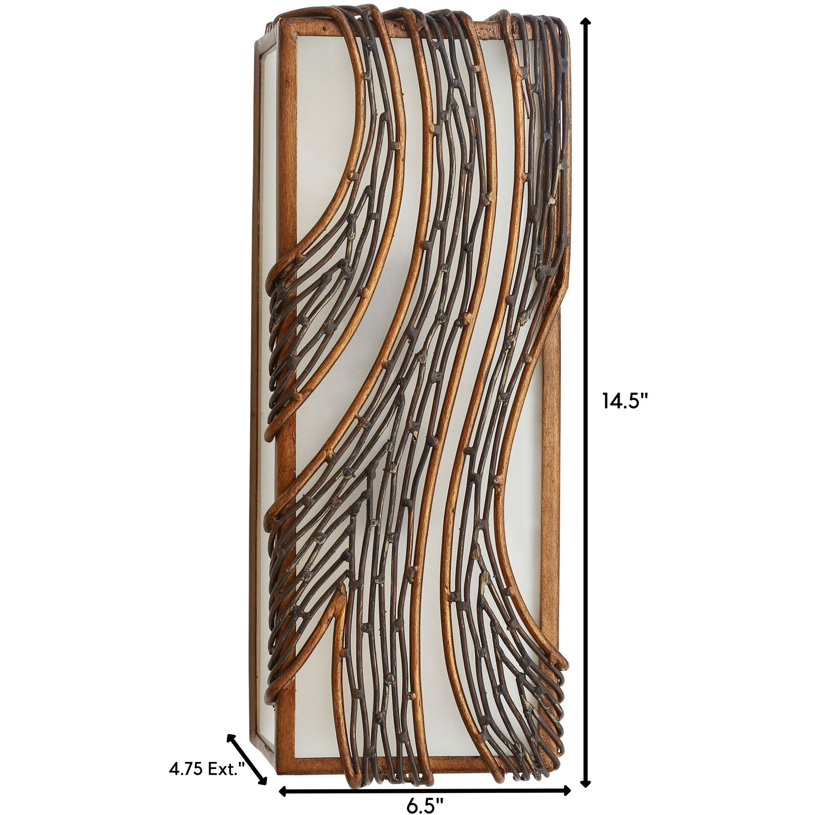 Flow 2 Light 6.5 inch Hammered Ore Wall Sconce Wall Light