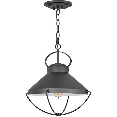 Crew LED 15 inch Black Outdoor Hanging Lantern