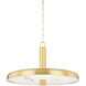 Reynolds LED 28 inch Aged Brass Pendant Ceiling Light