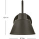 Wes LED 10.5 inch Oil Rubbed Bronze Outdoor Wall Mount, Coastal Elements