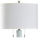 Cameron 35.5 inch 60 watt Whisper Blue and White and Clear Table Lamp Portable Light
